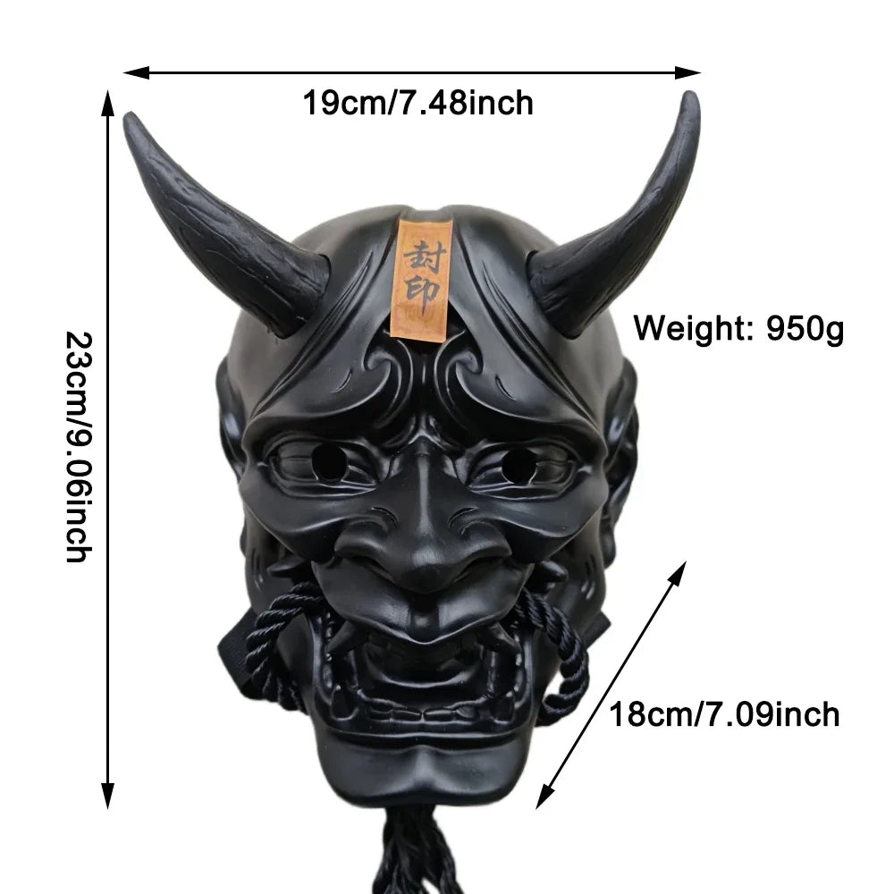 Horror2025 Edition Hannya Mask Resin Demon Cosplay Halloween
