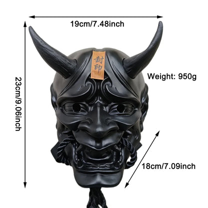 Horror2025 Edition Hannya Mask Resin Demon Cosplay Halloween