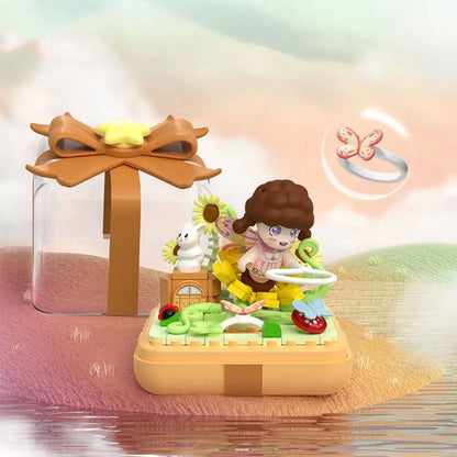 Building Plastic Block Flower Ring Box - DIY Decoration for Kids, Safe ABS Material