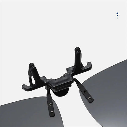 Clip-On2026 Edition Sunglasses Polarized UV400 Night Vision Driving Glasses Square Clip-Ons Anti-Glare Vintage Style