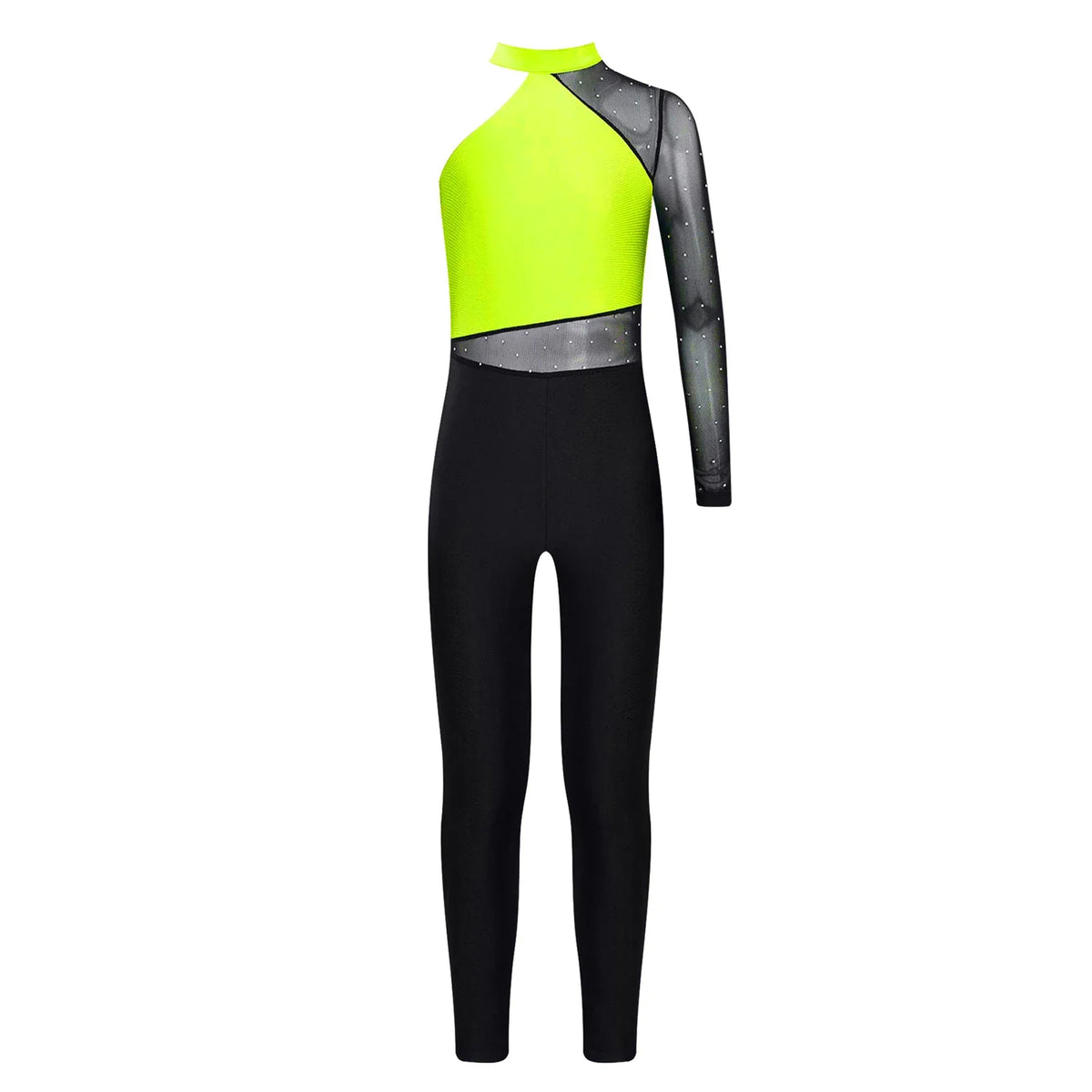 Long Sleeve, Snakeskin, Polyester, Nylon, Elastane, For Ballet, Rhythmic Gymnastics – Stretchy Girls Unitard