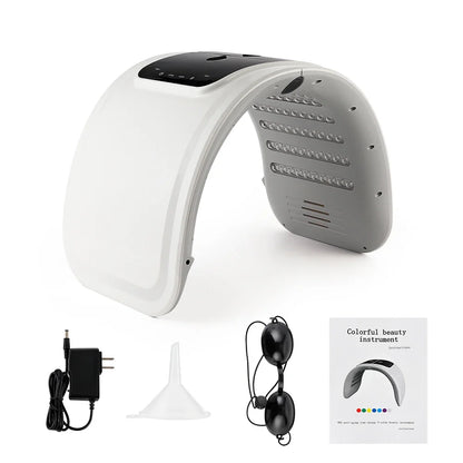 7-Color LED Photon Face Mask & Nano Spray Machine - Skin Rejuvenation Anti-Aging Household Therapy