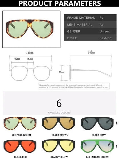 Oversized Sunglasses Hip Hop Shades Unisex Designer Eyewear UV400 Protection Fall 2026 Trend