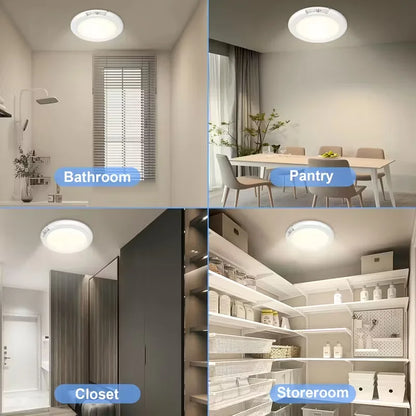 Motion2026 Edition Sensor Ceiling Light Magnetic Mount - Cordless LED With Remote USB-C Battery-Powered, White Hallway Spring