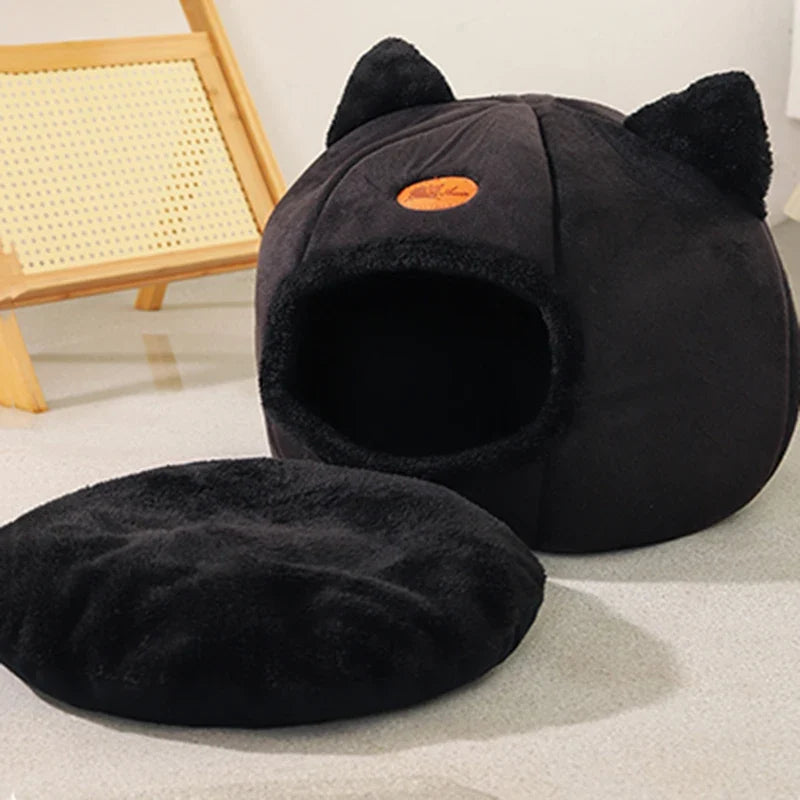Deep New Sleep Comfort Cat Bed - Cozy Indoor Cave Nest for Pets