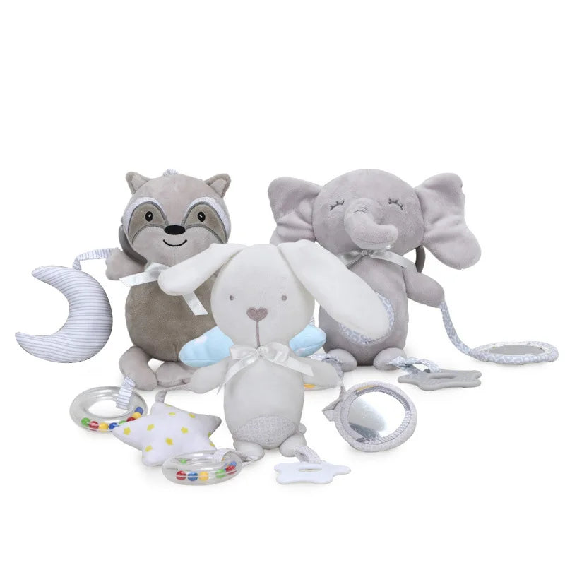 Elephant Plush Rattle Newborn Sensory Toys Plush Bell