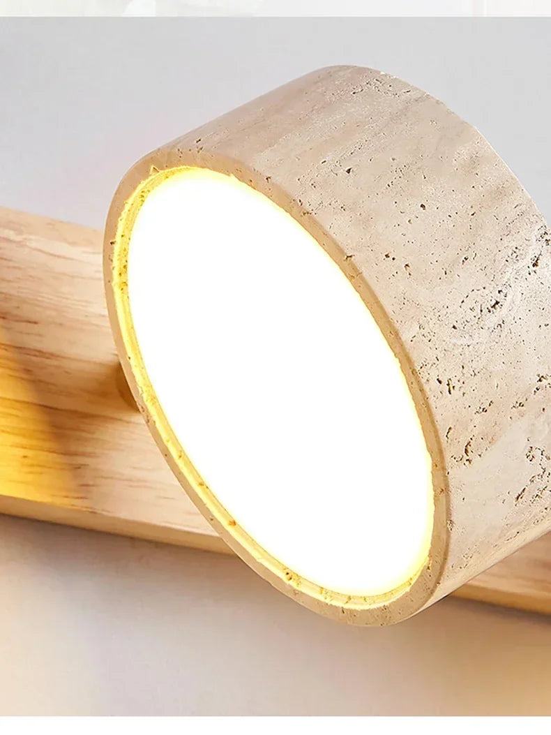 Wabi Japandi Sabi Round LED Wall Light With Mirror Bathroom