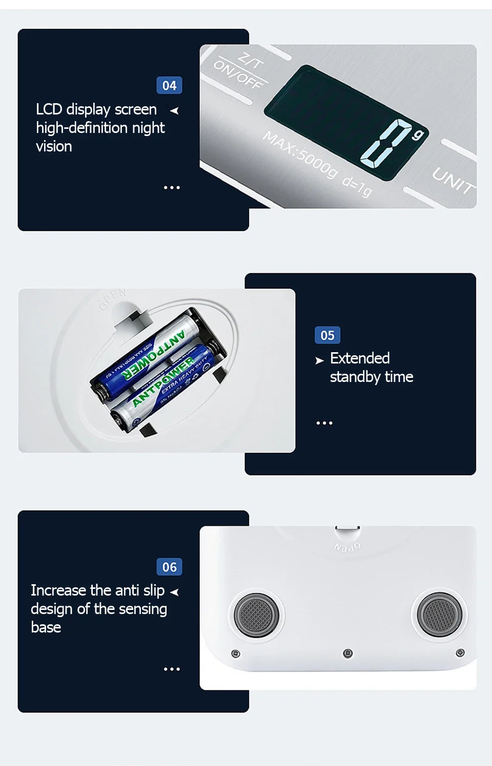 Kitchen Digital Scale Stainless Steel LCD Baking Scale