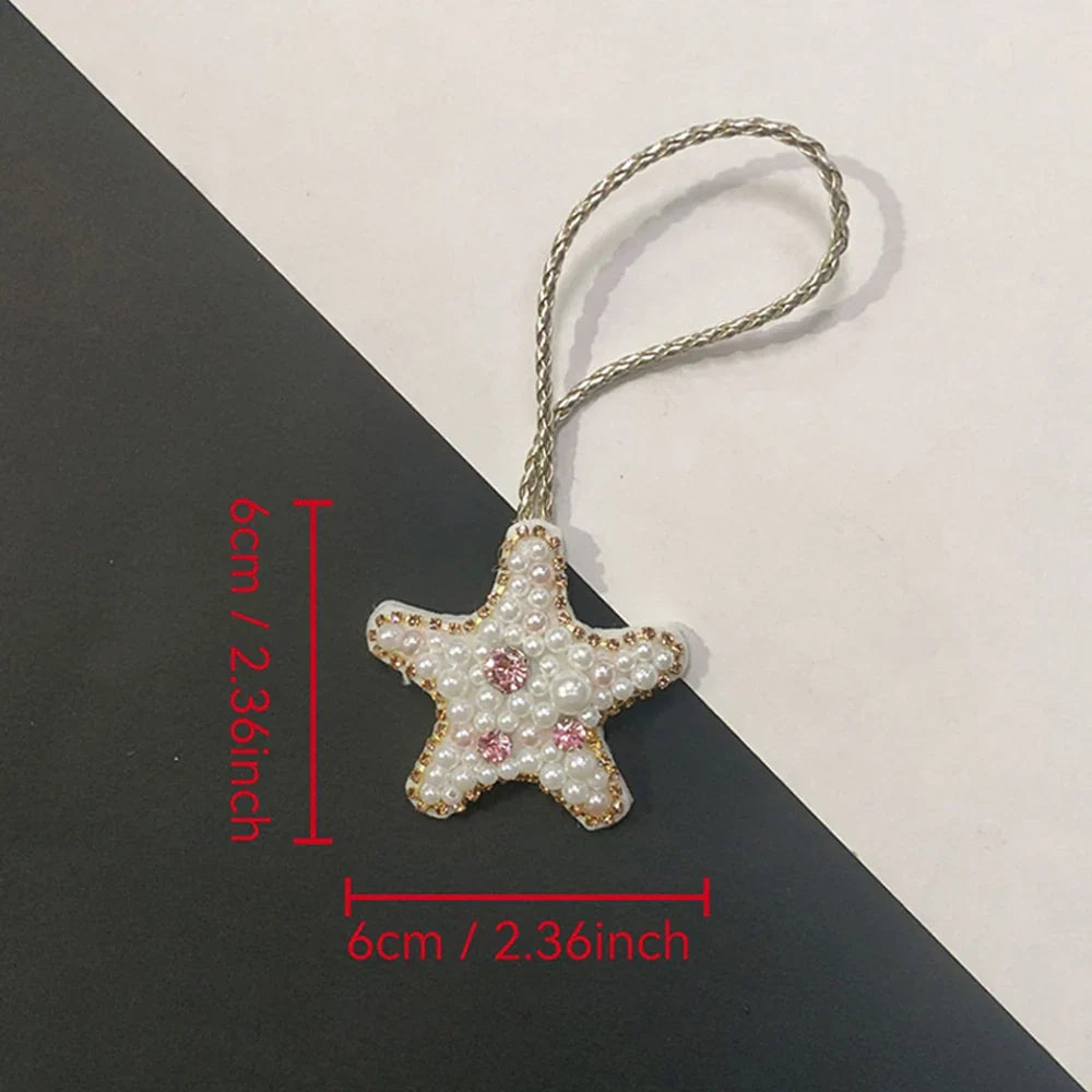 Tree Coconut Sequin Patch Keyring Bag Pendant Handmade