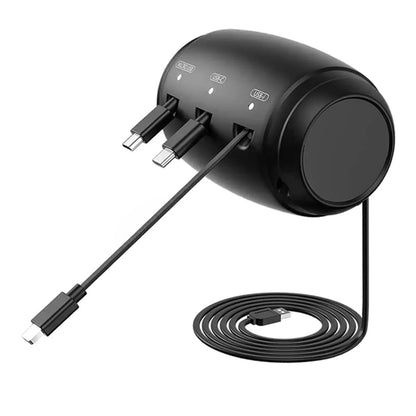 3 In 1 Fast Charging Station For Phones And Tablets, Summer Road Trip 2026 – Car Charger With Retractable Cord