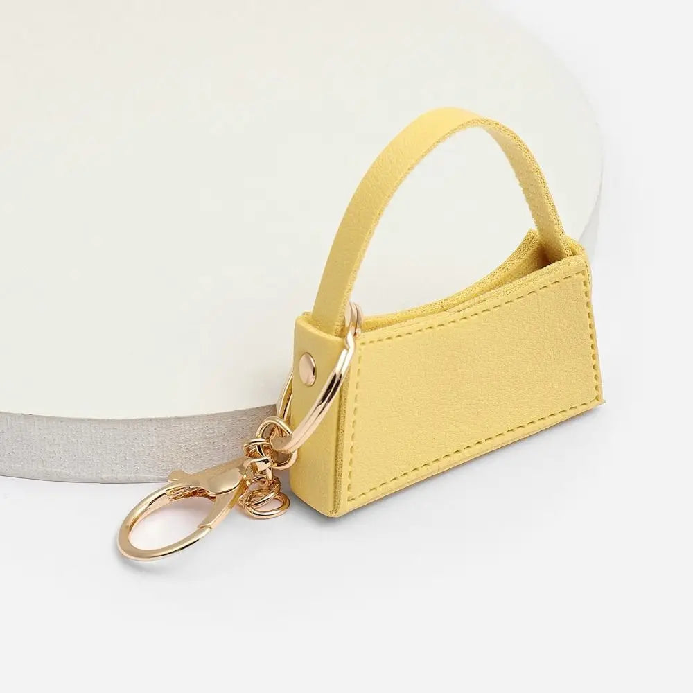 Free 1+1 Birkin Inspired Mini Hand Bag - Candy Color Bag Charm Keychain
