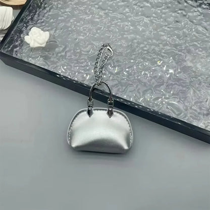 1+1 Free Birkin Inspired Mini Hand Bag - Compact Shell Coin Bag Charm Keychain