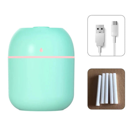 Travel-Friendly USB Ultrasonic Air Mini Humidifier Diffuser with LED Lamp - Car Purifier Aroma Mist Maker for Household & Travel