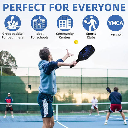 Pickleball Paddles Carbon Fiber Surface Kit USAPA Approved Two Paddles Carry Bag Balls Fall 2025 Sturdy Control