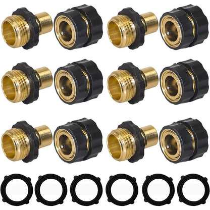 Garden Hose Fast Connector Kit Male and Female Fittings with O Rings Leak Free Fast Connectors Spring 2026 Garden Upgrade