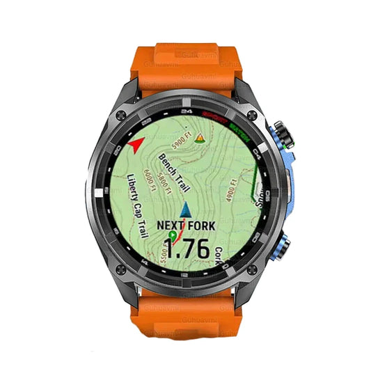 GPS Smartwatch 5ATM Water-Resistant Rugged Military Outdoor Watch Fall 2025 Offline Maps All-Day Battery