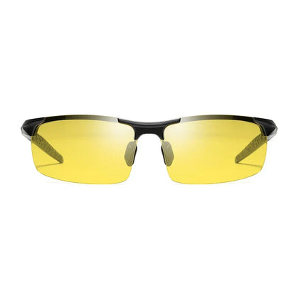 Vision Night Glasses Aluminum Alloy Frame Polarized Sunglasses Day Night Driving UV400 Yellow Lenses Fall 2025 Gift