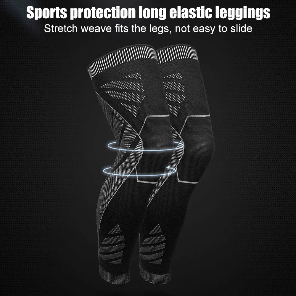 Pair 2026 – Full Leg Compression Sleeve Long Knee Support for Cycling Hiking Basketball