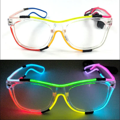 Light LED Up Neon Glasses for Party - Glow in The Dark Party Supplies, EL Wire Party Favors