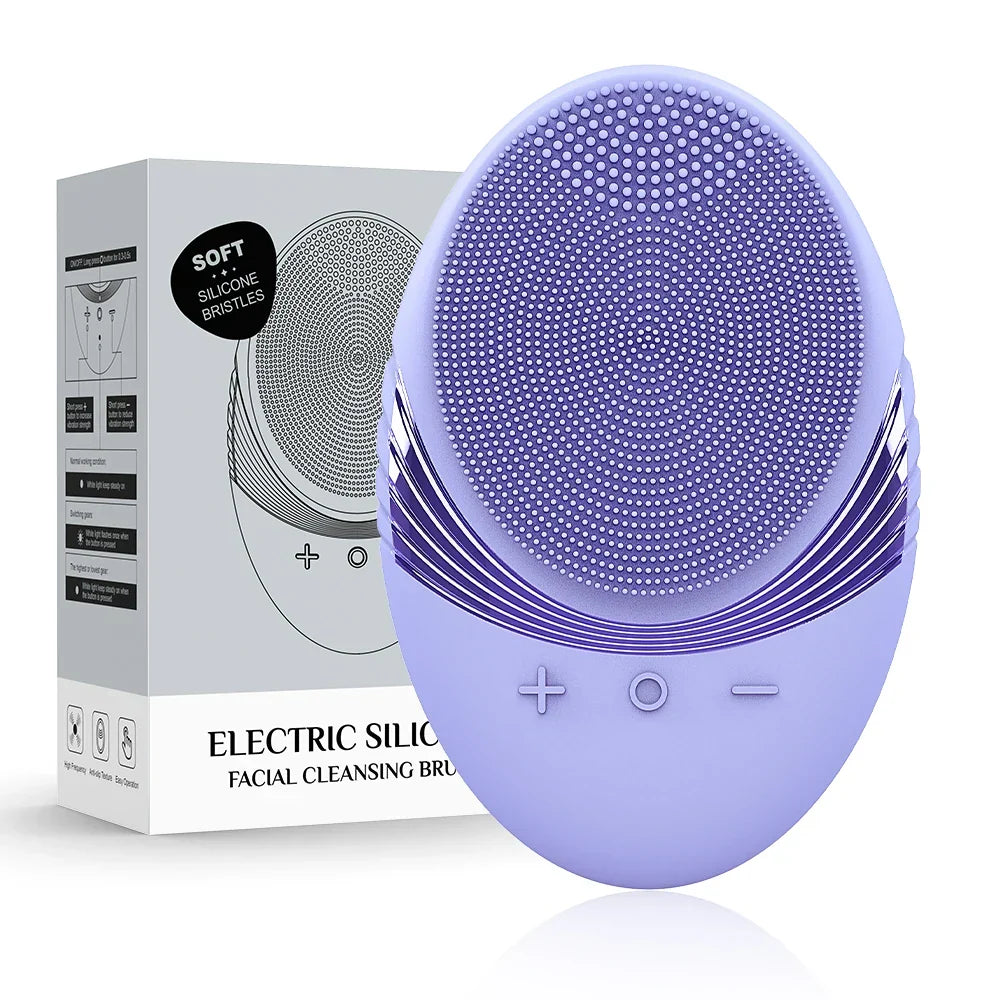 Motor-Driven Silicone Facial Cleansing Brush Sonic Vibration For Deep Cleaning And Gentle Exfoliation Spring 2026 Trend