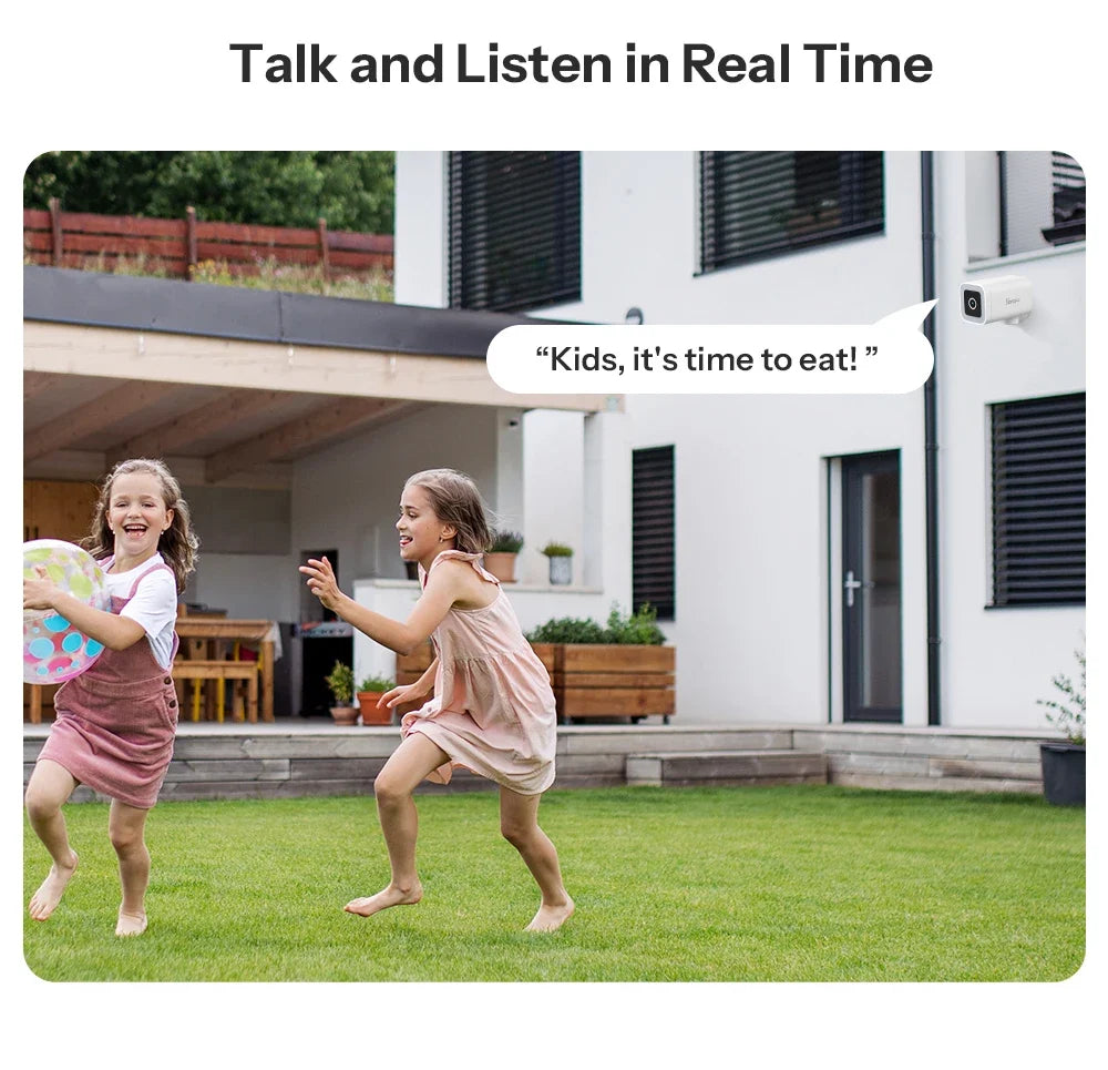 Outdoor Security Camera 2K HD AI Human Detection IP65 Weatherproof 180 Degree Pan Fall 2026 Works With Alexa Google Household