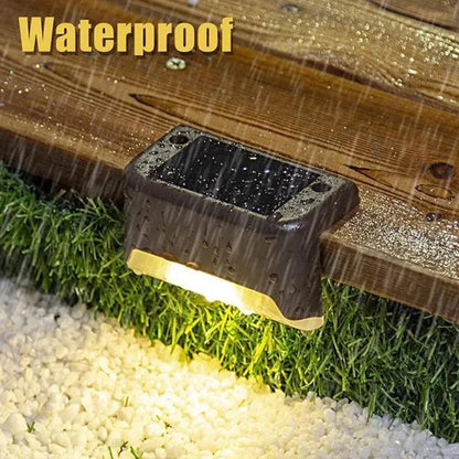 Solar Deck Lights Outdoor Water-Resistant LED Fence Lights for Patio Stairs Pathway Fall 2026 Eco Friendly