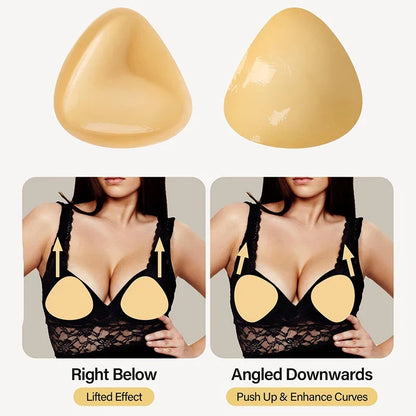 Push2026 Edition Up Bra Pads Reusable Double Sided Sticky Inserts Strapless Lift For Swimsuits Summer