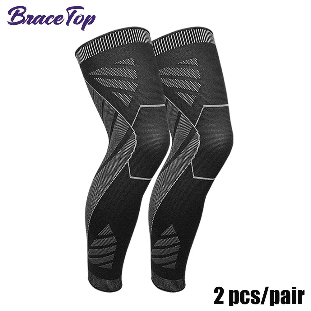 Pair 2026 – Full Leg Compression Sleeve Long Knee Support for Cycling Hiking Basketball