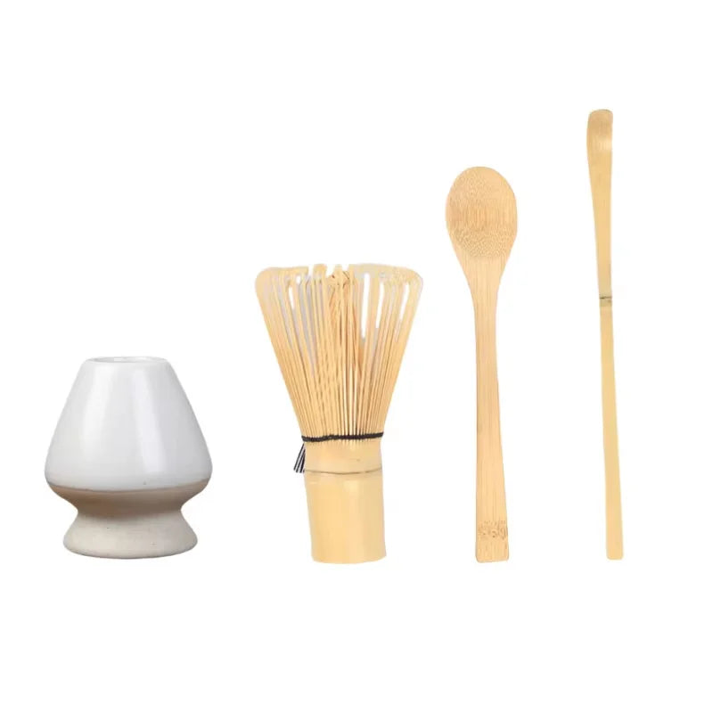 Matcha Whisk Bamboo Tea Kit With Stand Spoon Handmade