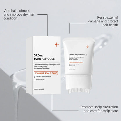 Hair Growth Treatment Minimizes Hair Loss Repair 2026 – Scalp Serum with Integrated Massager Brush 100ml
