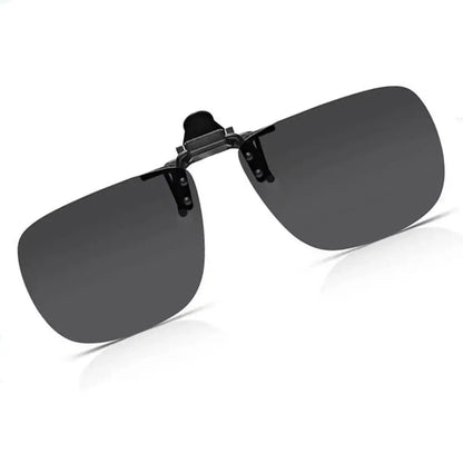 Clip-On2026 Edition Sunglasses Polarized UV400 Night Vision Driving Glasses Square Clip-Ons Anti-Glare Vintage Style