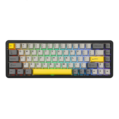 Mechanical Keyboard 68Key Cordless Bluetooth RGB Hall Effect