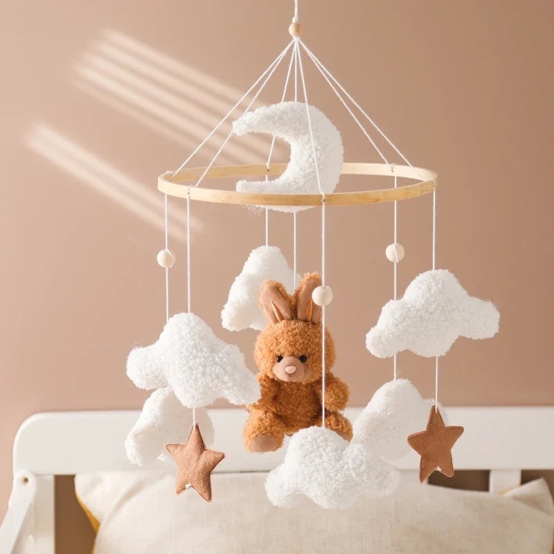 Crib Baby Mobile Wooden Nursery Newborn Sensory Toys