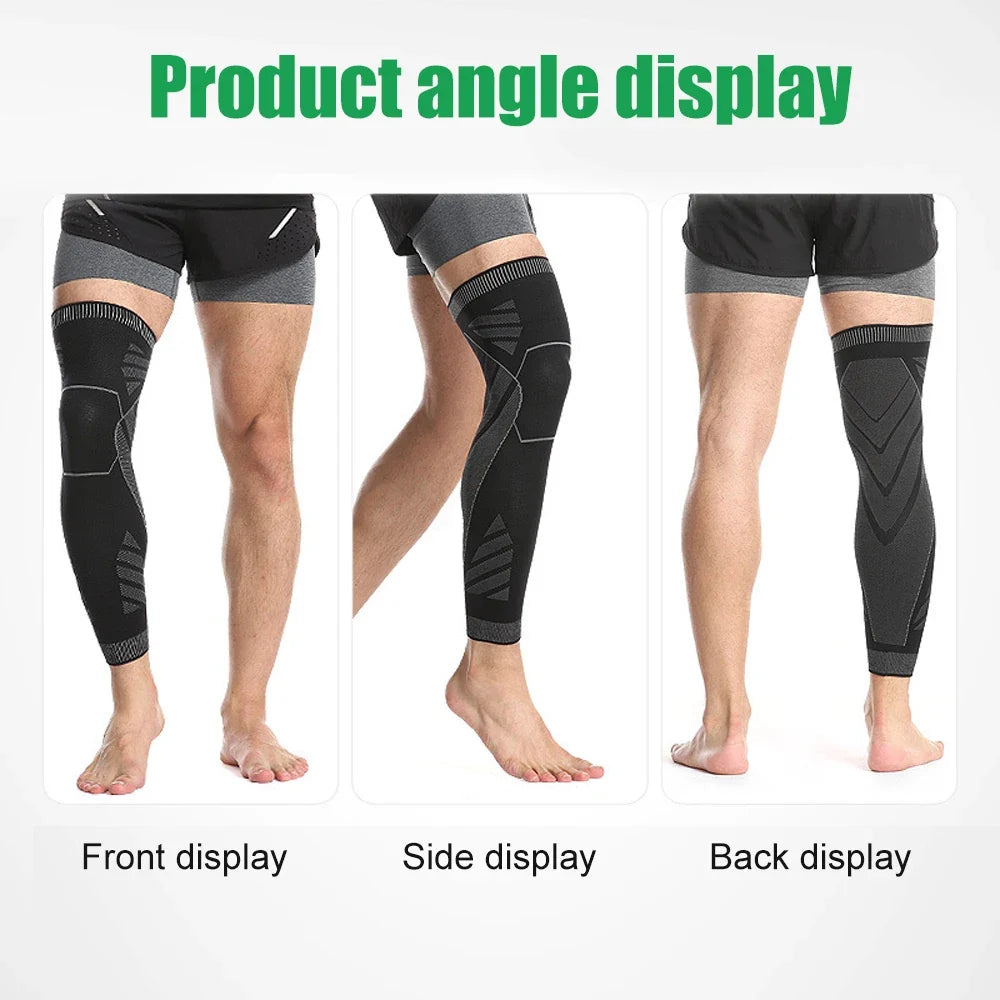 Pair 2026 – Full Leg Compression Sleeve Long Knee Support for Cycling Hiking Basketball