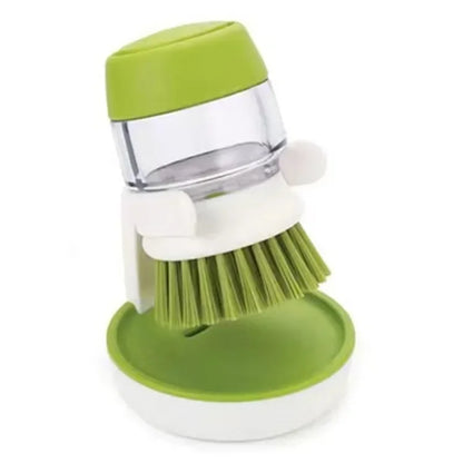 Household Cleaning Brush with Soap Dispenser and Holder - Essential Kitchen Device