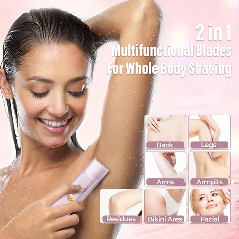 Electric2026 Edition Shaver For Body Hair 2 In 1 Dual Head Personal Groomer Underarm And Leg Hair Removal TikTok Viral Fall