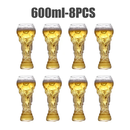Beer Glass Cup Soccer Themed Top-Grade Trophy Style For Man Cave Decor Fall 2026 Gift For Football Fans