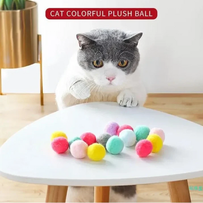 Toys Cat Interactive Launch Toy for Kittens - Plush Ball Shooter Pet Supplies