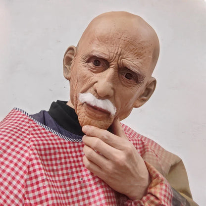 Old2025 Edition Man Mask Realistic Latex Full Head Halloween