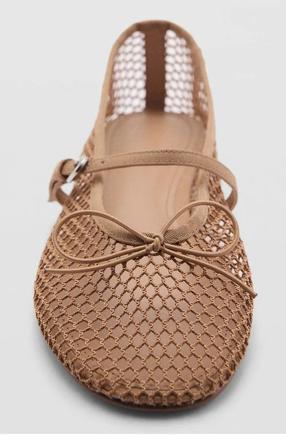 Women’s Breathable Ballet Flats - Mary Jane, Mesh, Summer