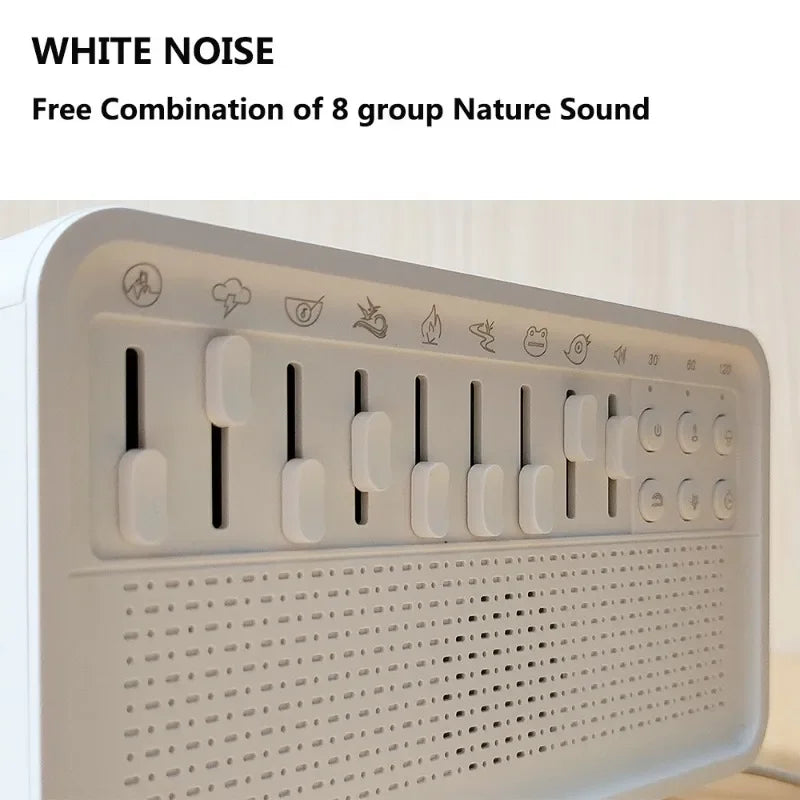 White Bluetooth Noise Speaker Humidifier Night Light