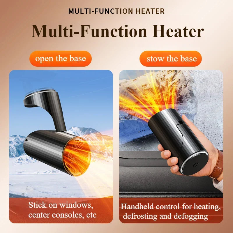 Car2025 Edition Heater Defogger 360 Rotatable Travel-Friendly Plug In 24V 12V Fast Cabin Warmth Winter