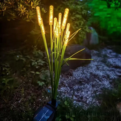 LED Solar Reed Garden Lights Plastic Outdoor Water-Resistant Swaying Pathway Lamps Summer 2026 Patio Decor