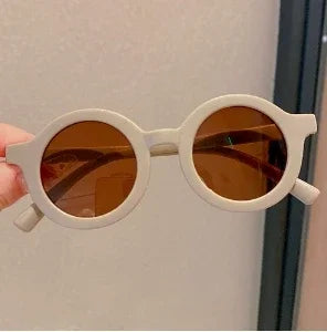 Kids Sunglasses Round Frame Anti-UV400 for 1-7 Year Olds, Children's Sun Protection, Trendy Design