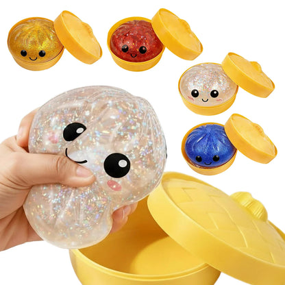 Bun Glitter Fidget Toy Kawaii Dumpling Squeeze Dough Ball Desk Toy Viral Fall 2026 Gift Stress Relief