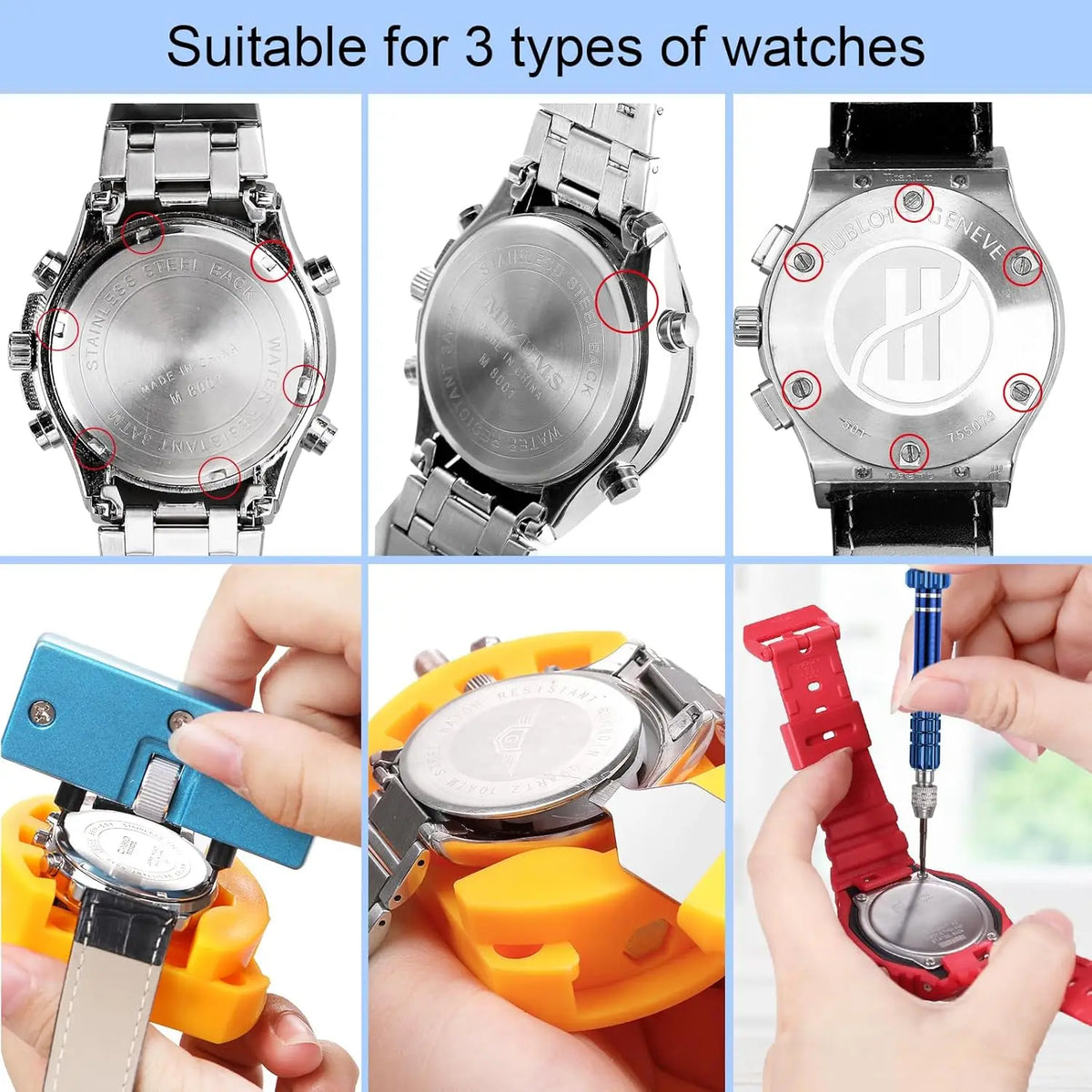 Watch Repair Device Kit All In One 32-Piece Kit Fall 2026 DIY Repair Kit With Screwdrivers Case Opener Tweezers