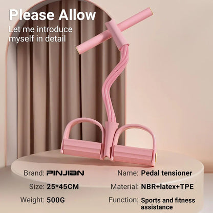 Band Resistance 6 Tube Pedal Puller Fitness Trainer