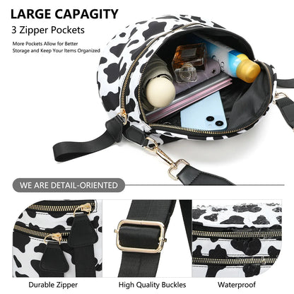 large capacity bum bag, adjustable crossbody mommy travel bag – Casual women's checkered fanny pack
