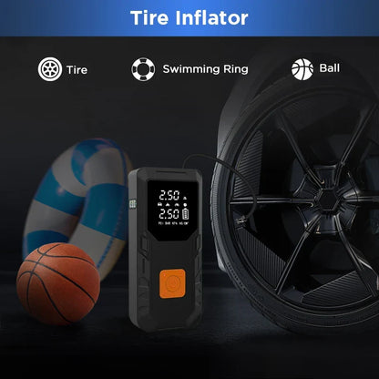 Car Jump Starter 4-In-1 Travel-Friendly Power Bank Air Compressor Fast-Charging 12V Emergency Starter Fall 2025 Gift