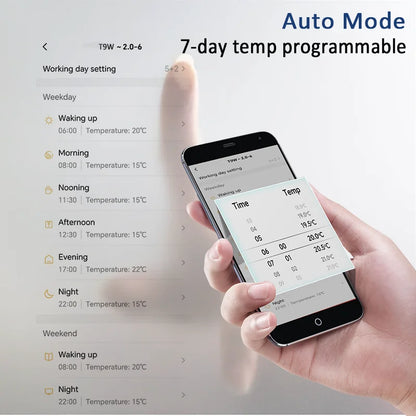 Smart Thermostat Cordless RF433 Floor Heating Control For Gas Boiler Tuya App USB Powered Fall 2025 Energy Saving